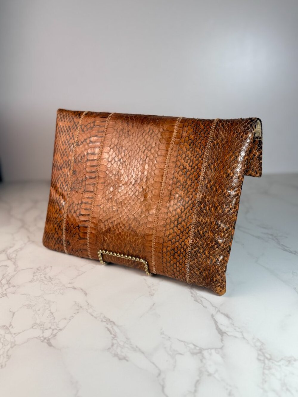 Ruth E Saltz Vintage Snakeskin Clutch - Picture 2 of 9